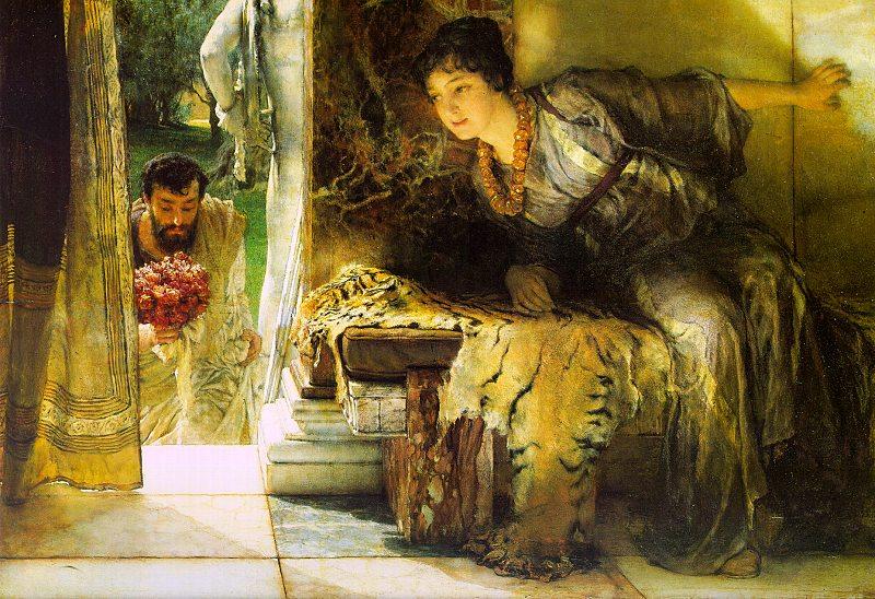 Alma Tadema Welcome Footsteps Germany oil painting art